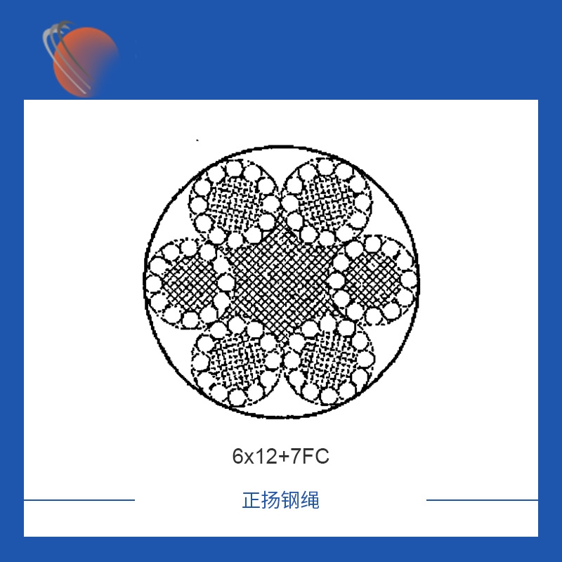 秦皇岛6x12+7FC镀锌钢丝绳